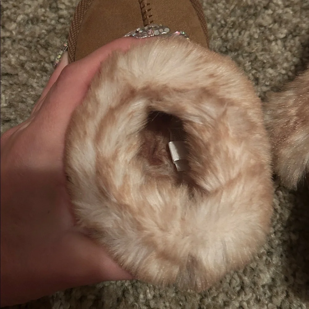 Cozy Brown and Cream Fur Slippers